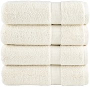 vidaXL Toalhas de banho premium SOLUND 4 pcs 70x140 cm 600 gsm creme