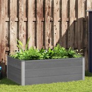 vidaXL Canteiro elevado para jardim WPC 150x100x54 cm cinzento