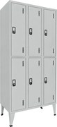 Cacifos Metálico Triplo 6 Cacifos 1900x900x500 mm Cinza Standard