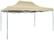 48892 vidaXL Tenda dobrável profissional para festas 3x4 m aço creme