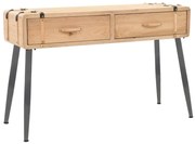vidaXL Mesa consola madeira de abeto maciça 115x40,5x76 cm