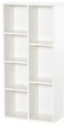 HOMCOM Estante Livros Madeira 7 Compartimentos Armazenamento Plantas Arquivos 50x24x106 cm Branco | Aosom Portugal