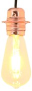 vidaXL Casquilhos de lâmpadas 2 pcs rosa dourado E27