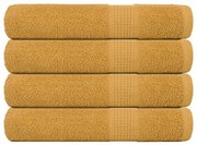 vidaXL Toalhas de sauna FROGN 4 pcs 80x200 cm 360 g/m² ouro