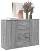 vidaXL Aparador 90,5x29,5x65 cm derivados de madeira cinzento sonoma