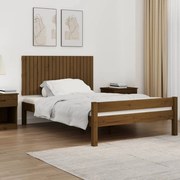 vidaXL Cabeceira de parede 127,5x3x60 cm pinho maciço castanho-mel