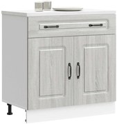 vidaXL Armário baixo cozinha Kalmar madeira engenharia sonoma cinzento