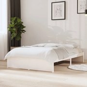 vidaXL Estrutura de cama 120x200 cm madeira maciça branco