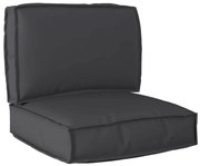 vidaXL Conjunto de Almofadas de Palete em 2 Peças Preto