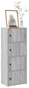 vidaXL Estante 40x24x102 cm derivados de madeira cinzento sonoma