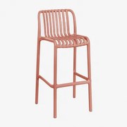 Pacote De 2 Bancos Altos Empilháveis De Polipropileno Wendell Terracota & ↑75 Cm - Sklum