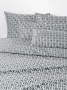 Capa de edredão em percal de algodão com padrão geométrico Jella