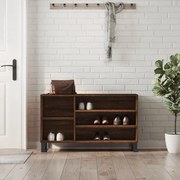 vidaXL Sapateira 102x36x60 cm derivados de madeira carvalho castanho