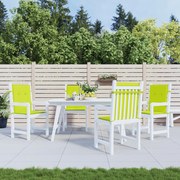 vidaXL Almofadões lombares p/ cadeiras jardim 4pcs oxford verde brilh.