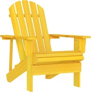 Cadeira Adirondack para jardim abeto maciço amarelo