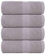 vidaXL Toalhas de rosto 4 peças FROGN Cinza 30x30 cm 100% algodão