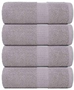 vidaXL Toalhas de rosto FROGN 4 peças Cinza 30x30 cm 360 g/m²