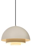 Candeeiro suspenso escandinavo creme com interior branco - Loes Escandinavo
