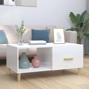 vidaXL Mesa de centro 89,5x50x40 cm derivados madeira branco brilhante