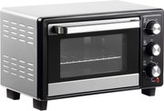 HOMCOM Mini Forno 16L 1400W com 3 Modos de Aquecimento Temperatura até 230°C Temporizador 60 Minutos 44x32x28,1 cm Prata | Aosom Portugal