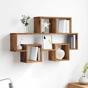 vidaXL Prateleira de Parede Madeira antiga 82 x 15 x 51 cm