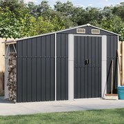 vidaXL Abrigo de jardim 277x93x179 cm aço galvanizado antracite