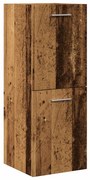 vidaXL Armário suspenso de WC 30x30x80 cm deriv. madeira madeira velha