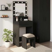 vidaXL Mesa de vestir com gaveta Carvalho Preto 50 x 41 x 135 cm