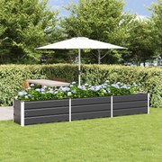 vidaXL Floreira Antracite 480 x 50 x 45 cm Aço Galvanizado