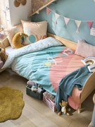 Conjunto capa de edredon + fronha de almofada para criança, tema Boho multicolor