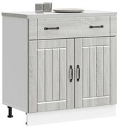 vidaXL Armário de cozinha baixo Lucca deriv. madeira cinzento sonoma