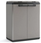 Keter Armário de reciclagem Split Basic 85 cm cinzento e preto