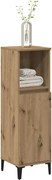 vidaXL Armário WC 30x30x100 cm derivados de madeira carvalho artisiano