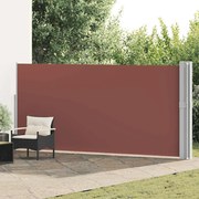 vidaXL Toldo lateral retrátil para pátio 170x1200 cm castanho