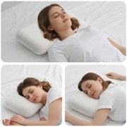 vidaXL Travesseiro para Dormir Liso Branco 60 x 40 x 13 cm