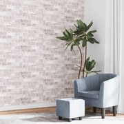 vidaXL Papel parede 3D c/ padrão tijolo 10x0,53 m não-tecido cinza