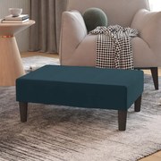 vidaXL Apoio de pés 78x56x32 veludo azul