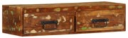 vidaXL Armário de TV para parede 80x30x19 cm madeira recuperada maciça