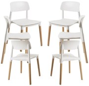 Pack 6 Cadeiras Estin - Branco