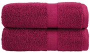 vidaXL Toalhas de rosto premium SOLUND 2 peças Bordeaux 30x30 cm 600 g/m²
