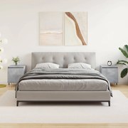 Mesas cabeceira 2pcs 40x30x50cm derivados madeira cinza-cimento