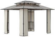 Outsunny Pérgola de Jardim 3,6x3m Pérgola de Exterior com Cobertura de