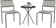 Outsunny Conjunto de Móveis de Jardim em Polyrattan, Lounge Exterior para 2 Pessoas, 3 Peças 2 Cadeiras, Mesa Grau | Aosom Portugal