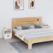 vidaXL Mesas de cabeceira 2 pcs 40x34x45 cm pinho maciço branco