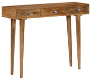 vidaXL Mesa consola madeira de mangueira maciça 102x30x79 cm