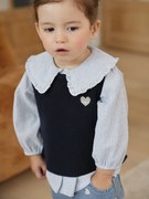 Camisola sem mangas, para bebé marinho