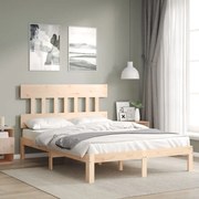 vidaXL Cama sem colchão 120x200 cm madeira de pinho maciça
