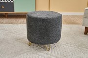 Pouffe Asmara Gabbana – Anthracite Gold – 40x40x40 cm
