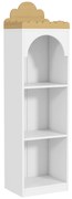 AIYAPLAY Estante Livros Infantil 3 Níveis Prática Escola Dormitório 40x30x1395 cm Branco Madeira Estilo Moderno | Aosom Portugal