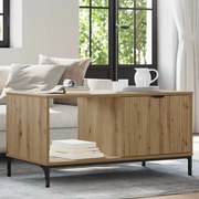 vidaXL Mesa de centro com gaveta Carvalho Artesanal 90 x 49 x 46 cm